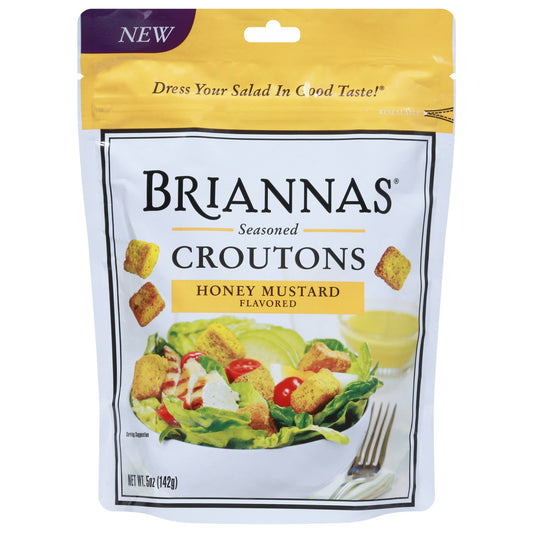Briannas Croutons Honey Mustard 5 Oz (Pack of 6)