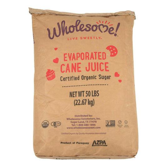 Wholesome Sweeteners Cane Sugar Organic and Natural - 50 lb bag