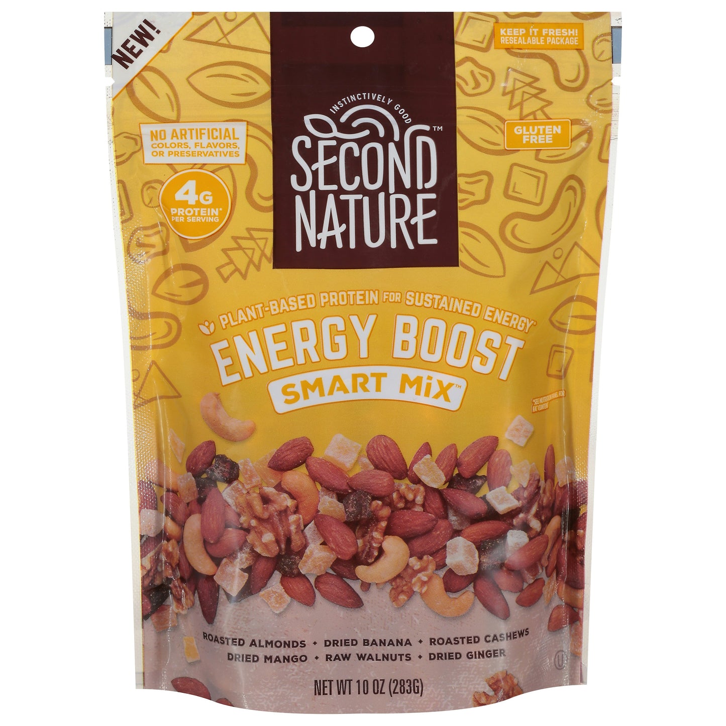 Second Nature Trail Mix Energy Boost Smart 10 Oz Pack of 6