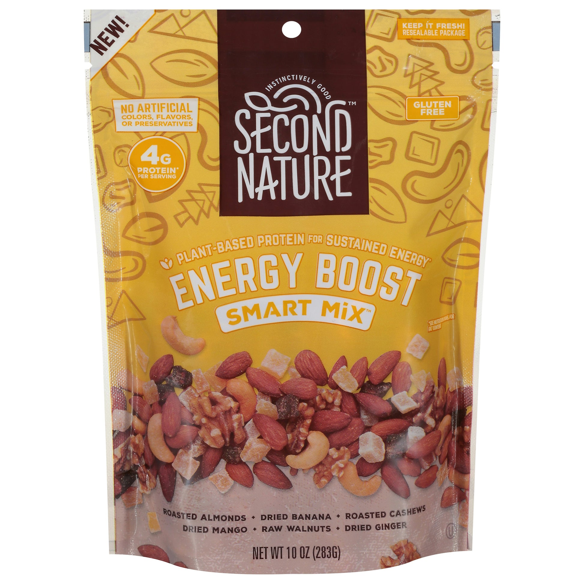 Second Nature Trail Mix Energy Boost Smart 10 Oz Pack of 6