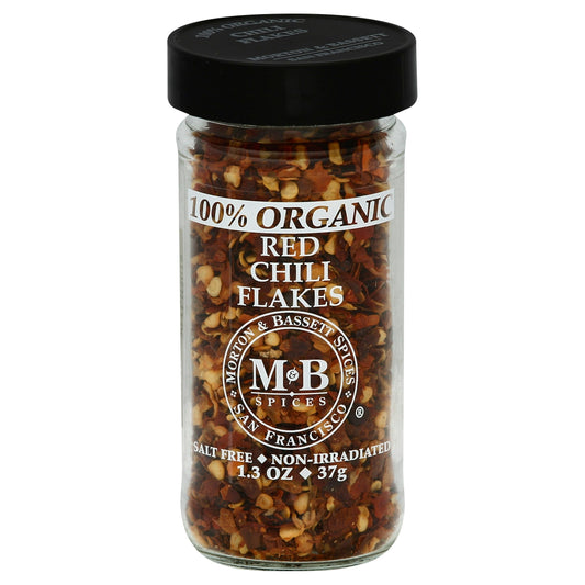 Morton & Bassett Spice Red Chili Flakes Organic 1.3 Oz Pack of 3