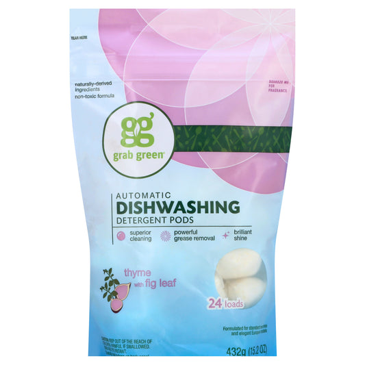 Grabgreen Detergent Auto Dishwashing Thyme 15.2 Oz Pack of 6