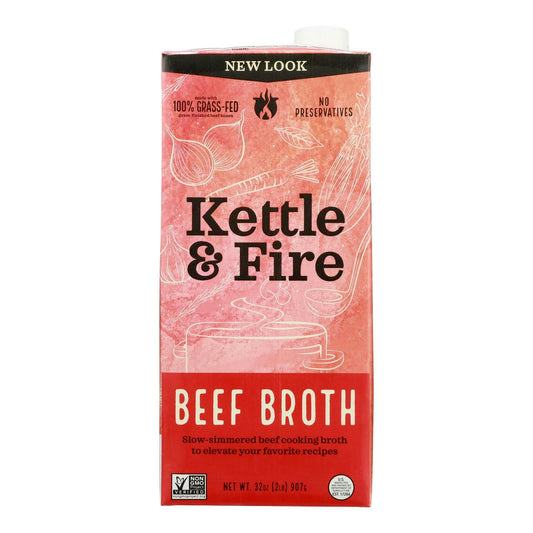 Kettle And Fire - Cooking Broth Beef 32 oz (Pack of 6)