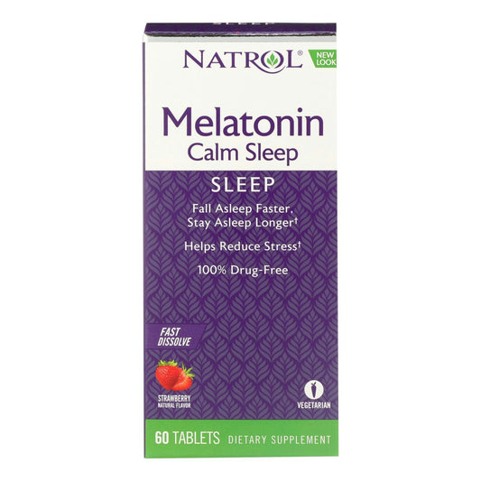 Natrol Advanced Melatonin Plus Fast Dissolve Strawberry - 60 Tablets (Pack of 3)