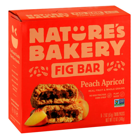 Natures Bakery Bar Fig Whole Wheat Peach Apricot 12 Oz (Pack of 6)