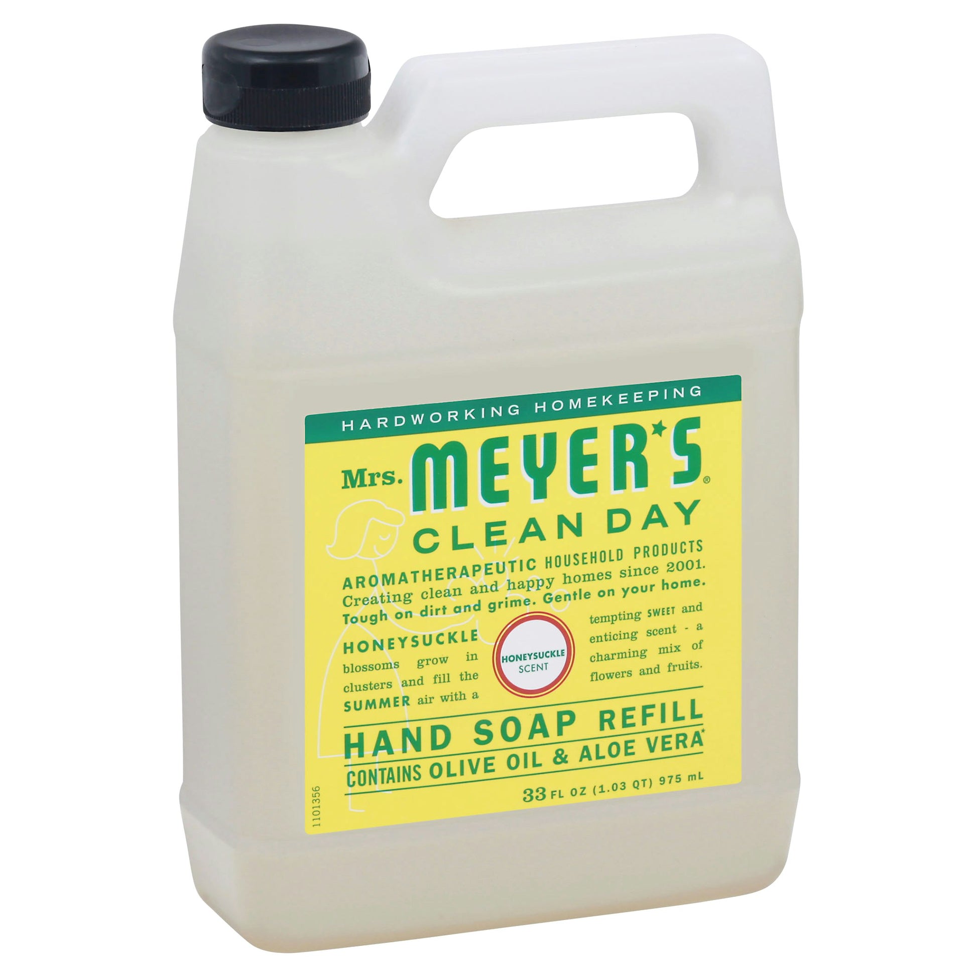 Mrs Meyers Clean Day Soap Hand Refill Honeysuckle 33 Fl Oz (Pack of 6)