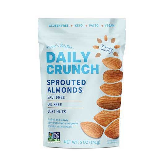 Daily Crunch Sprouted Almonds - 5 Ounce (Pack of 6)