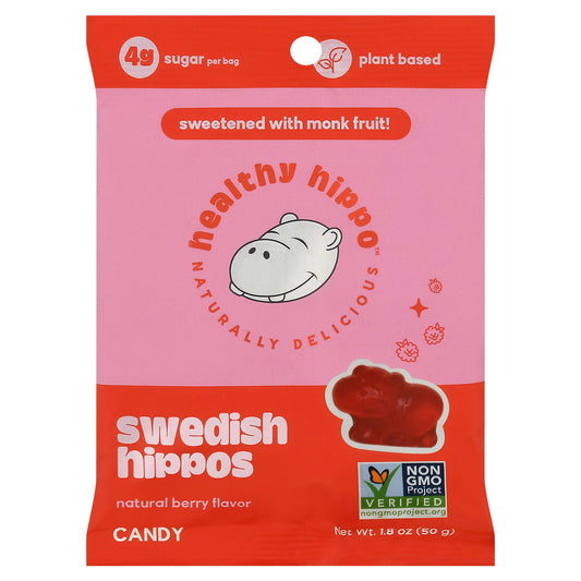 Healthy Hippo Candy Swedish Hippo 1.8 Oz (Pack of 12)