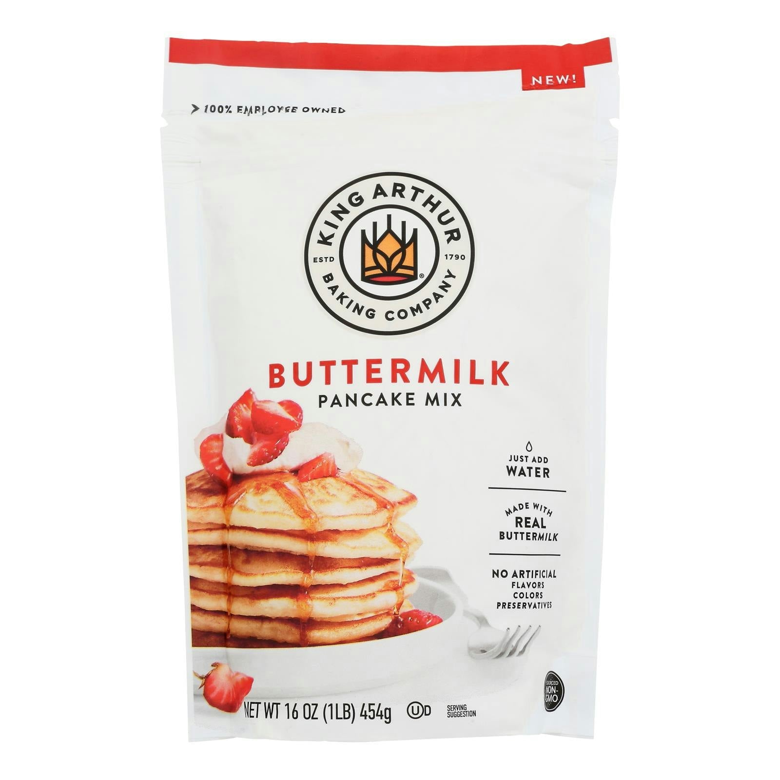 King Arthur Baking Company - Mix Butter Milk Pancake 16 oz (Pack of 6)