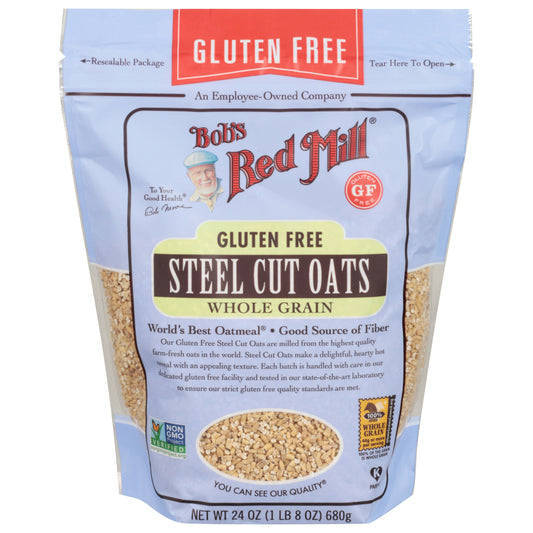 Bobs Red Mill Oats Steel Cut Gluten Free 24 oz (Pack of 4)