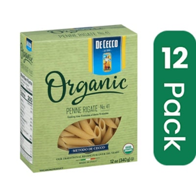 De Cecco Pasta Penne Rigate Organic 12 oz (Pack Of 12)