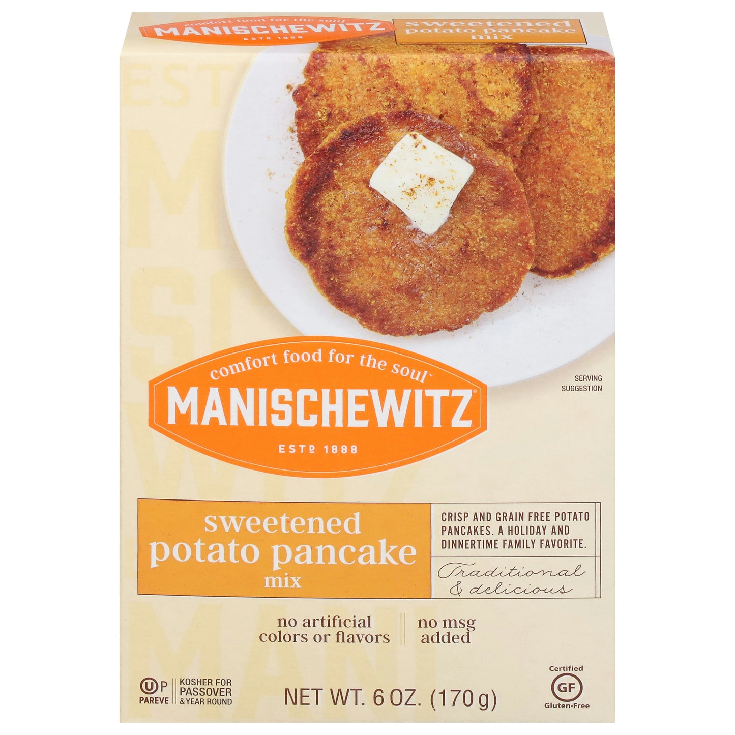 Manischewitz Sweet Potato Pancake Mix - 6 Oz (Pack of 6)
