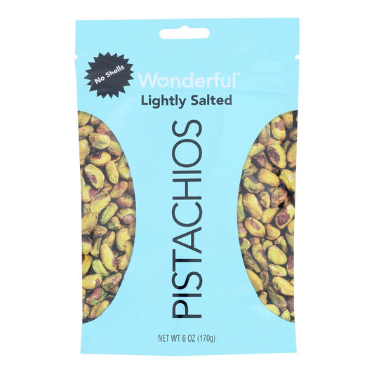 Wonderful Pistachios No Shells Roasted & Lightly Salted Pistachios - 6 oz (Pack of 10)