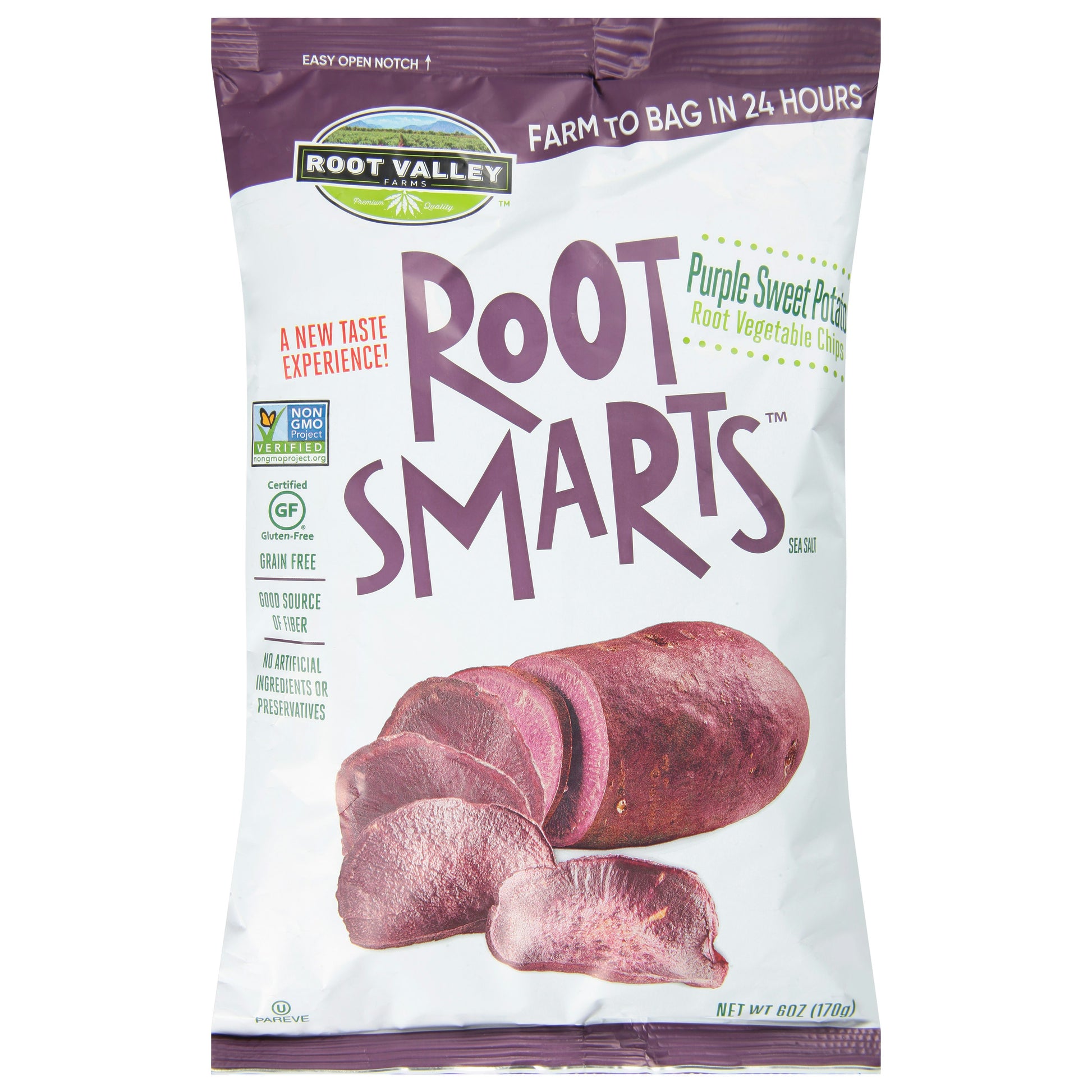 Root Smarts Chips Purple Sweet Potato 6 Oz (Pack of 12)