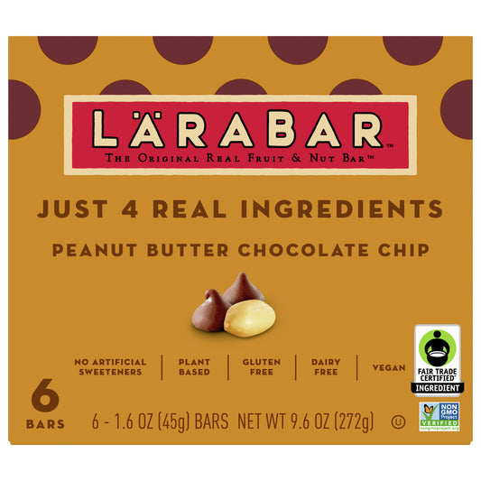 Larabar Bar Peanut Butter Chocolate Chip 9.6 Oz Pack of 8