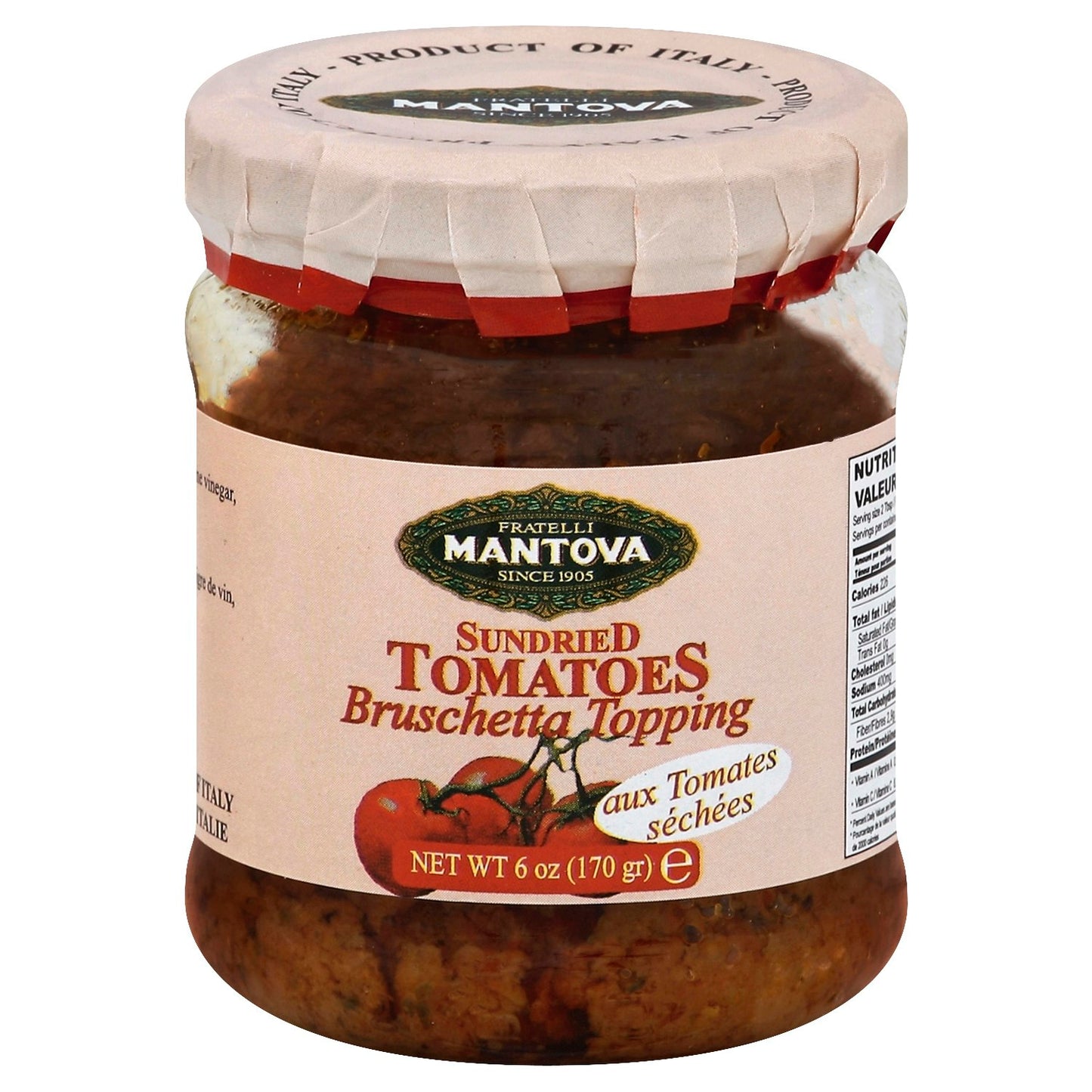 Mantova Bruschetta Sundried Tomato 6 Oz Pack of 6