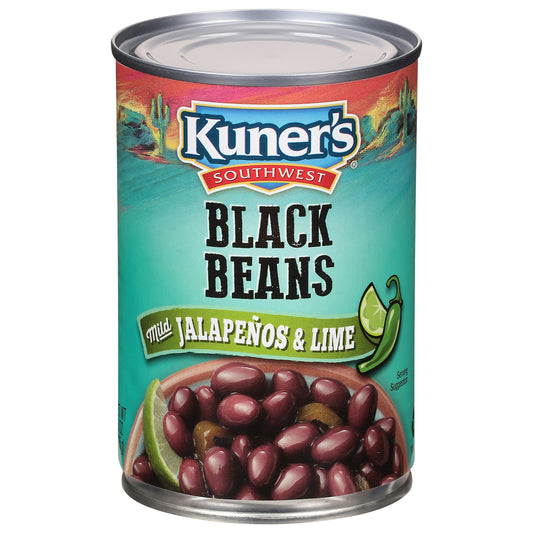 Kuners Bean Black Jalapeno 15 oz (Pack Of 12)