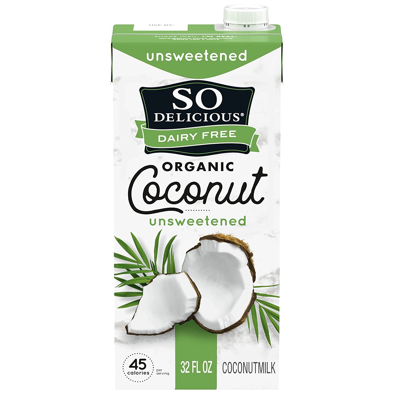 So Delicious Organic Unsweetened Coconut Milk Beverage, 32 Ounce -- 12 per case.