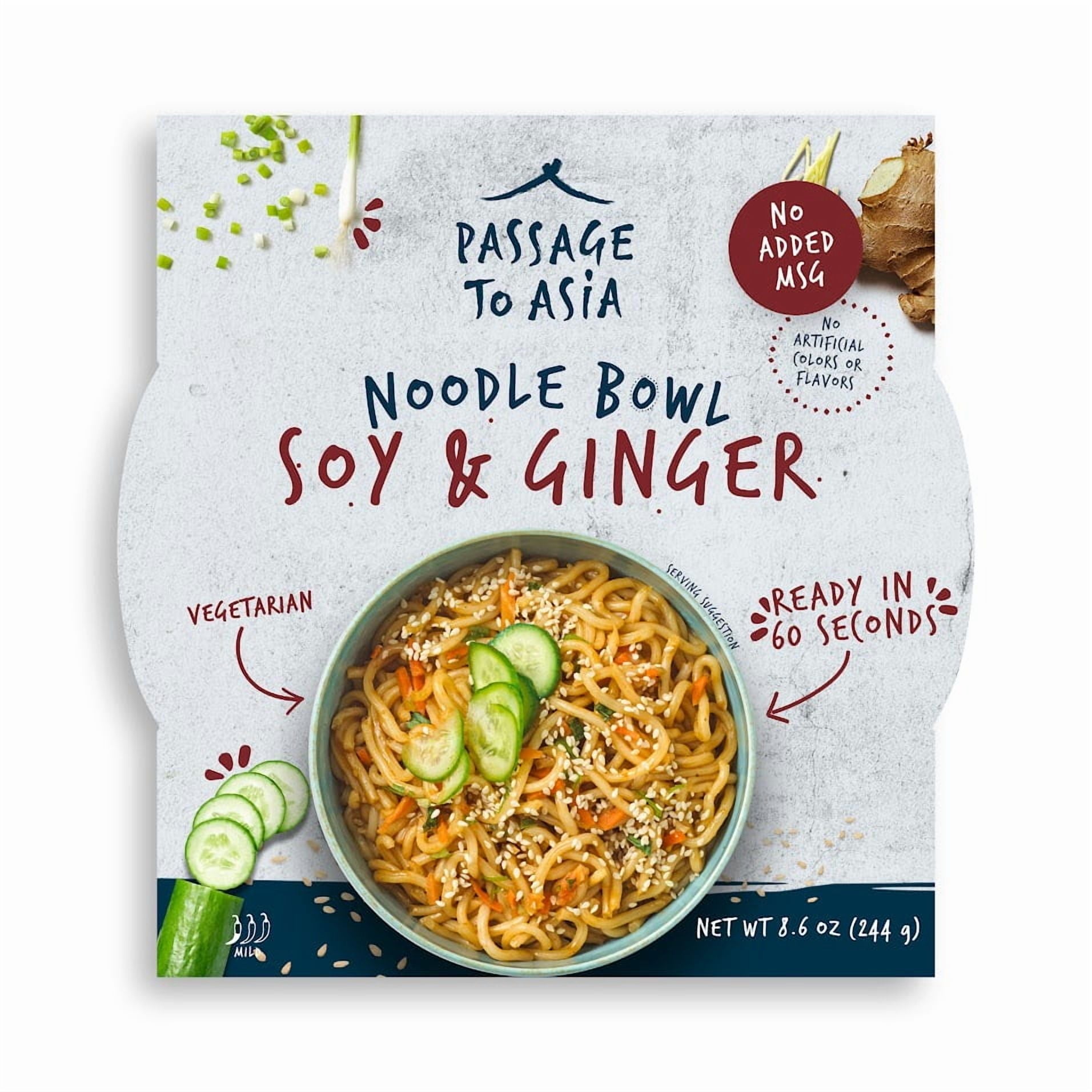 PASSAGE FOODS (Pack Of 12) Passage Foods Noodle Bowl Soy Ginger Ready To Eat 8.6 Oz
