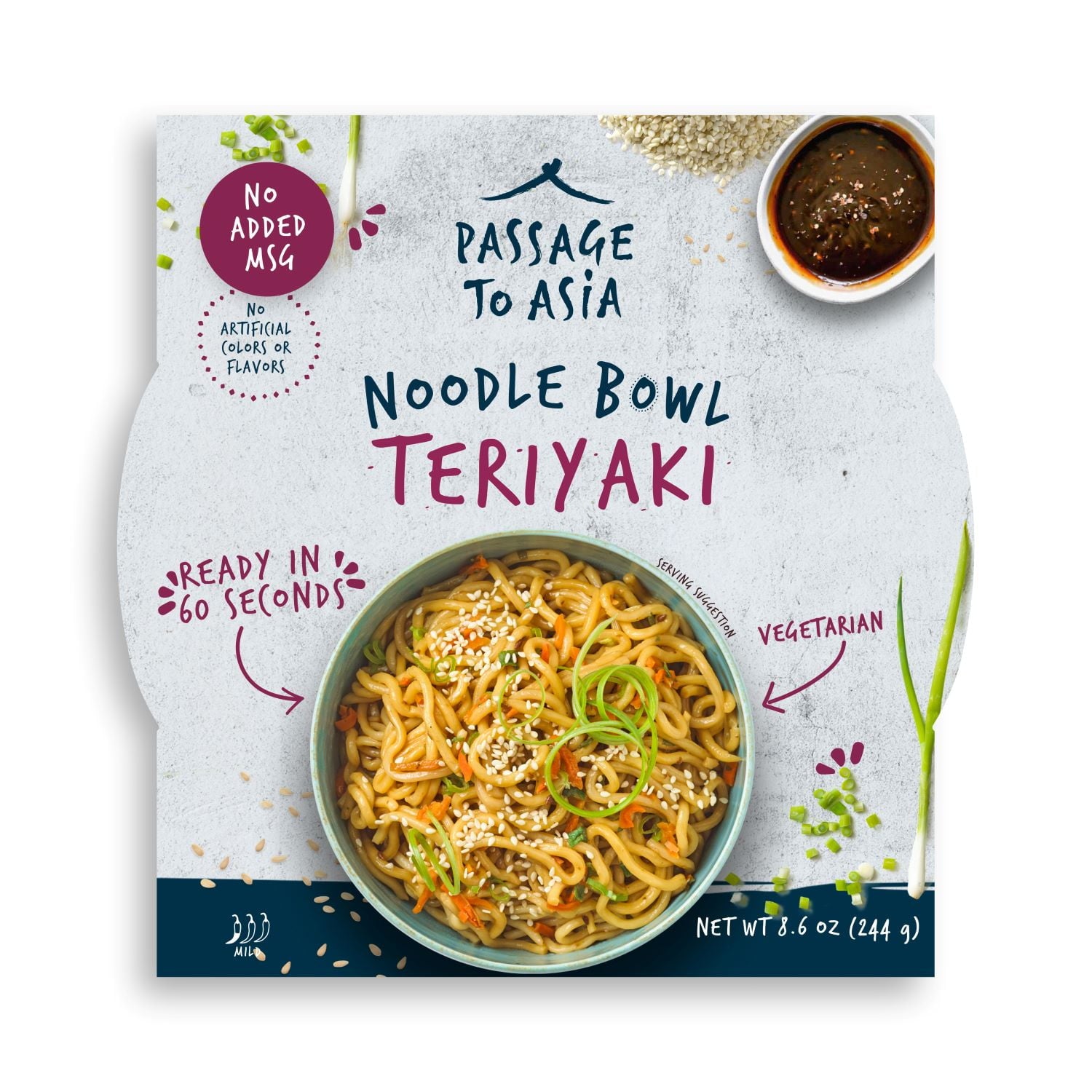 PASSAGE FOODS (Pack Of 12) Passage Foods Noodle Bowl Teriyaki 8.6 Oz