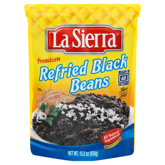 La Sierra Beans Black Pouch 15.2 Oz (Pack of 8)