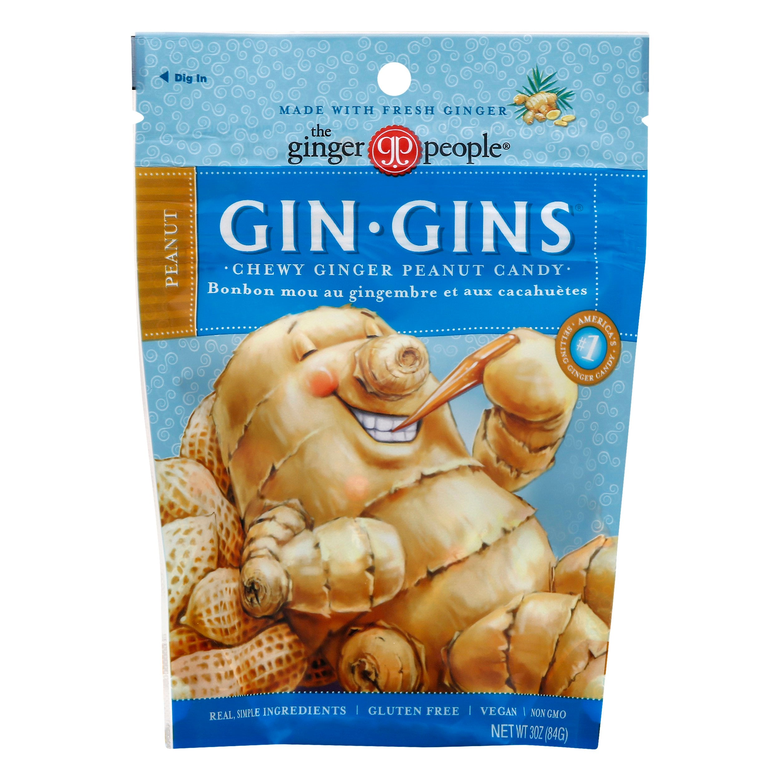 Ginger People Ginger Chew Peanut Bag