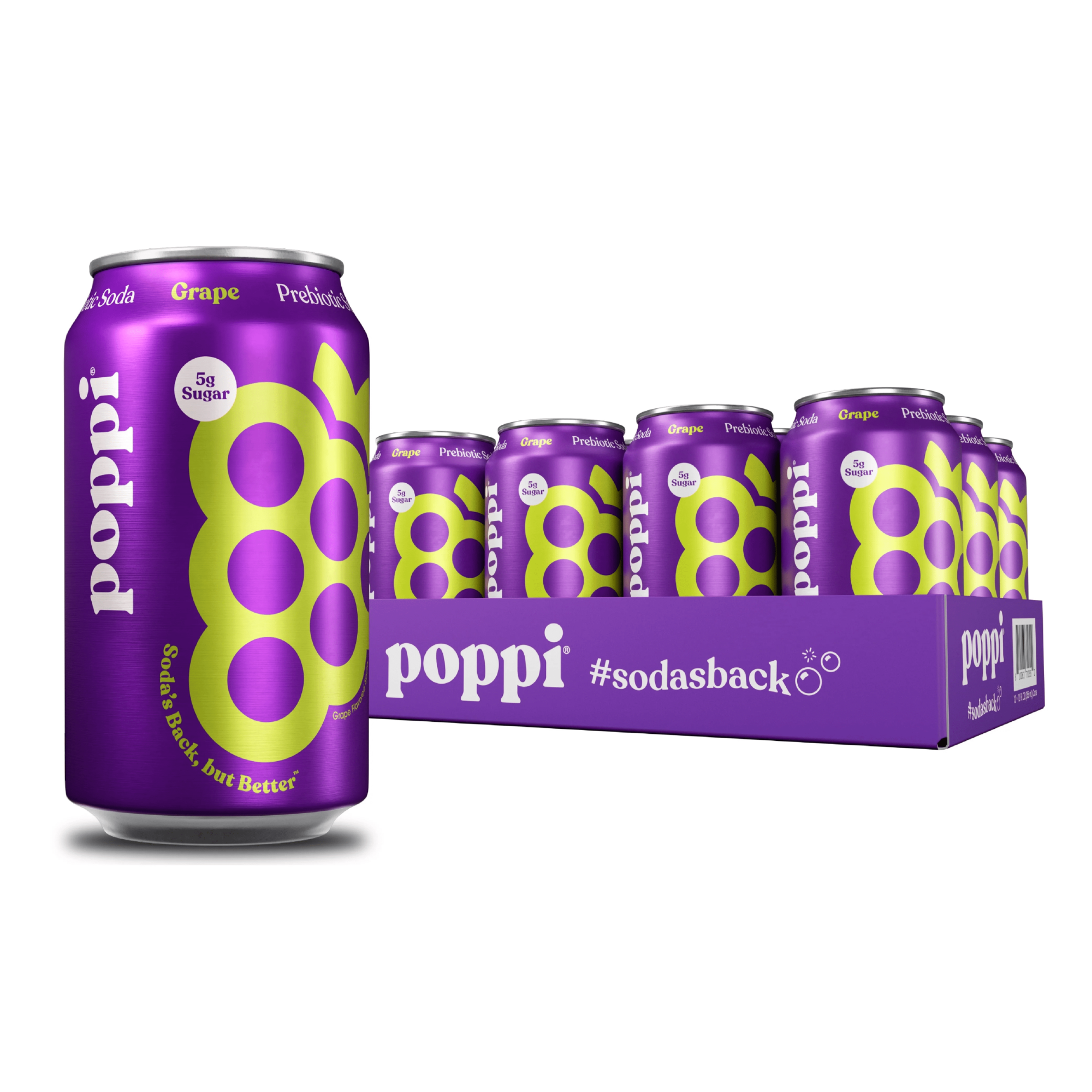 Poppi Soda Prebiotic Grape