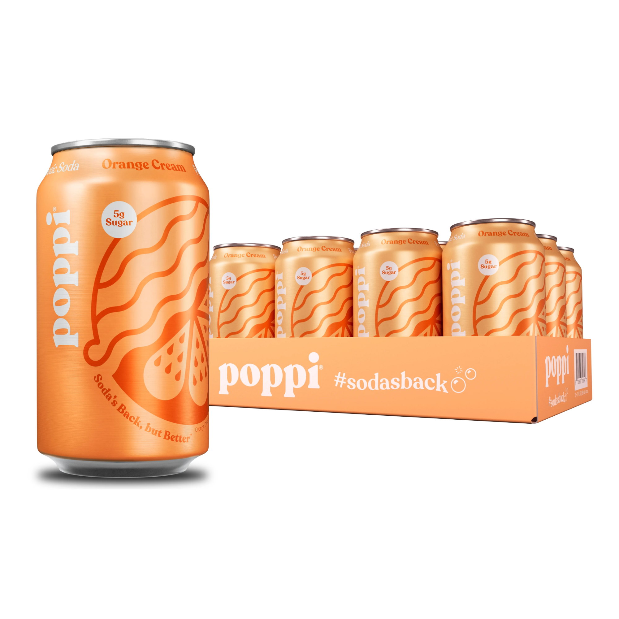 Poppi Soda Prebiotic Orange Cream