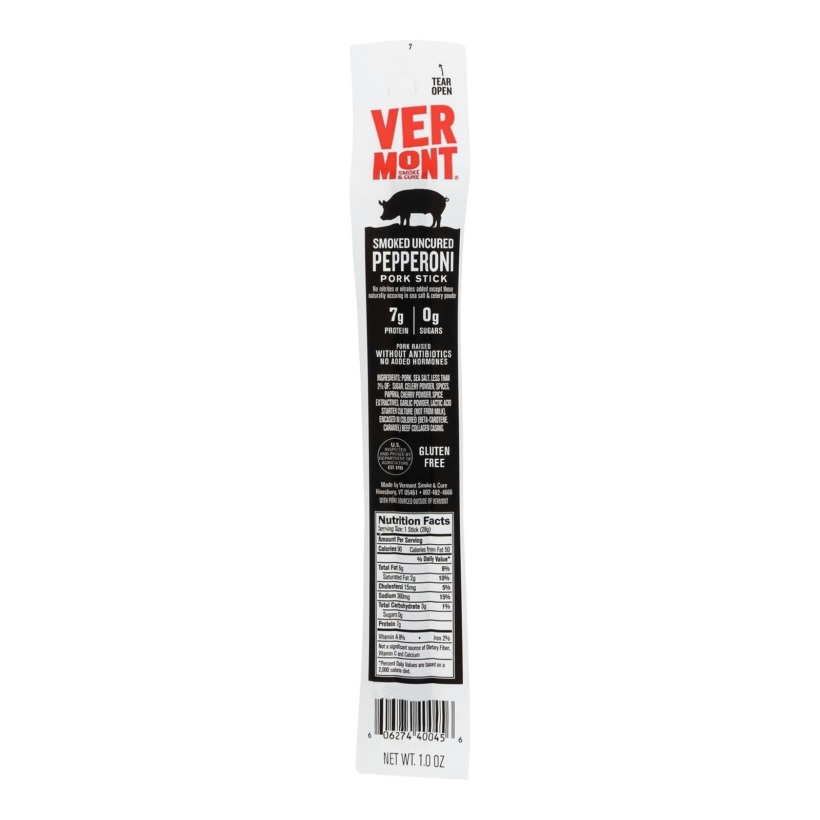Vermont Smoke And Cure - Smoked Pork Pepperoni Stick
