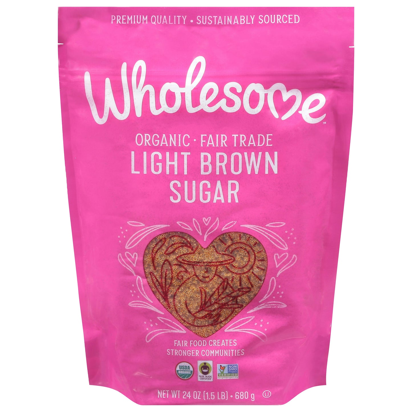 Wholesome Sugar Brown Lite Organic Ftc 24 oz (Pack of 6)