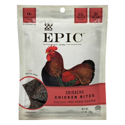 Epic Bites Chicken Sriracha 2.5 Oz Pack of 8