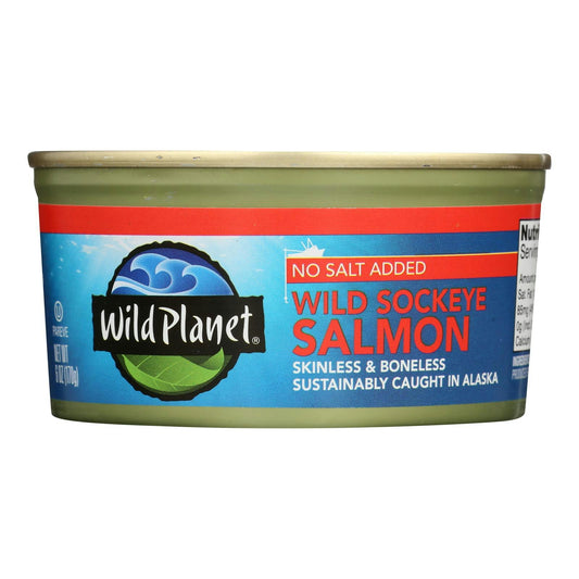 Wild Planet Salmon Wild Sockeye No Salt 6 Oz Pack of 12
