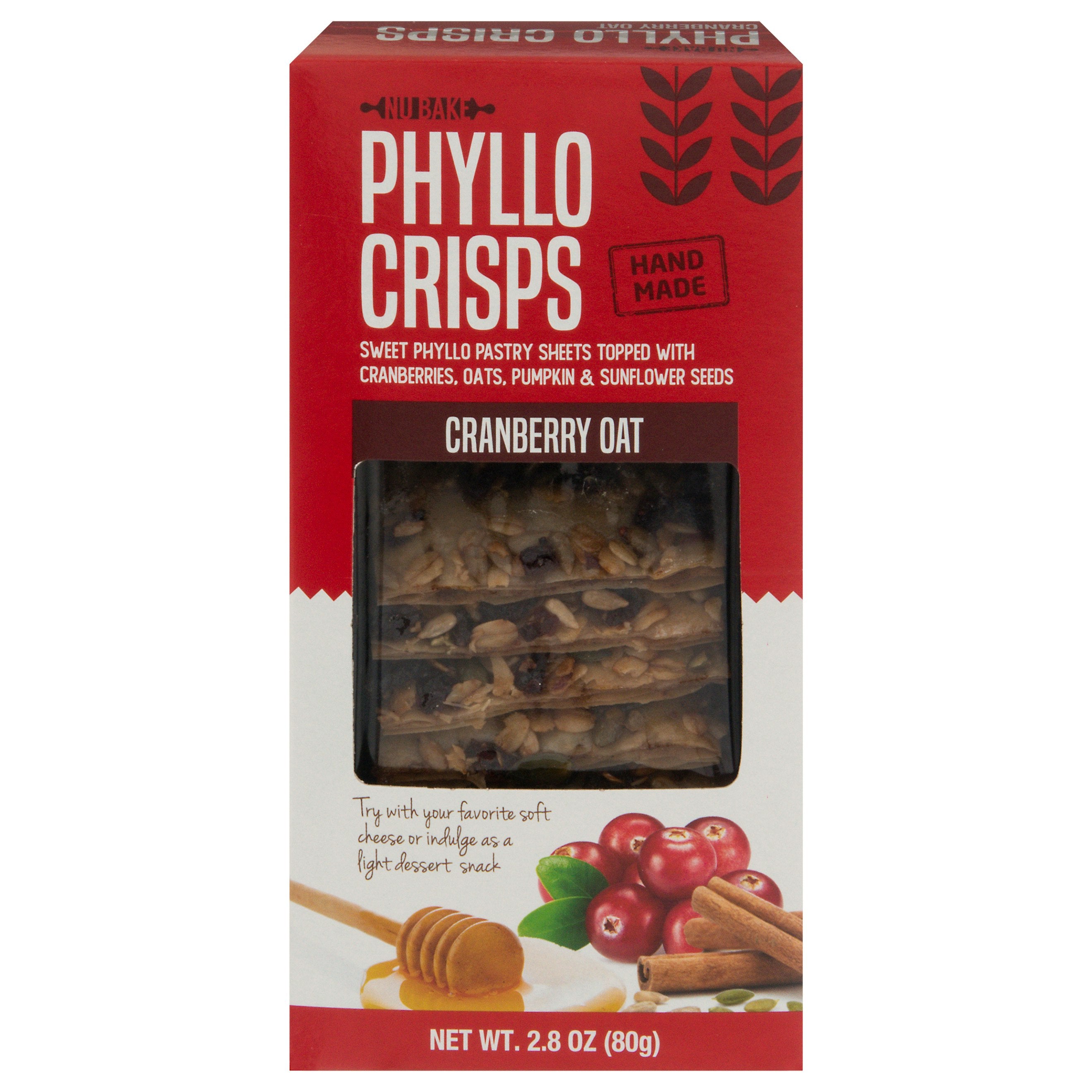 Nu Bake Phyllo Crisps Cranberry Oat