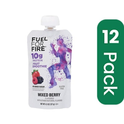 Fuel For Fire Mixed Berry Protein Smoothie, Mixed Berry 4.5 oz (Pack of 12)