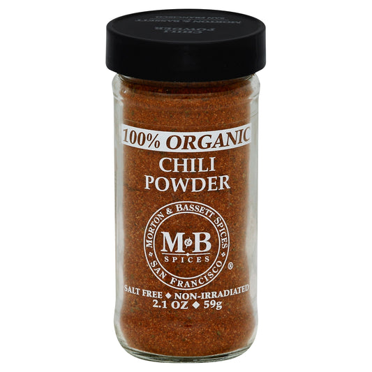 Morton & Bassett Spice Chili Powder Organic 2.1 Oz Pack of 3