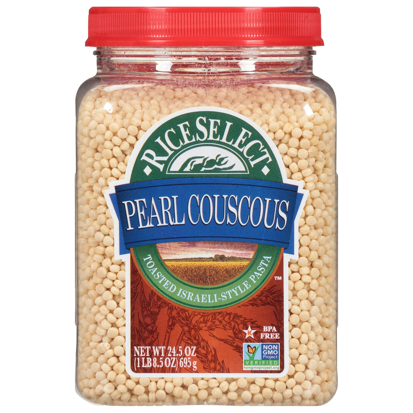 Riceselect Couscous Pearl Plain 24.5 oz (Pack of 4)