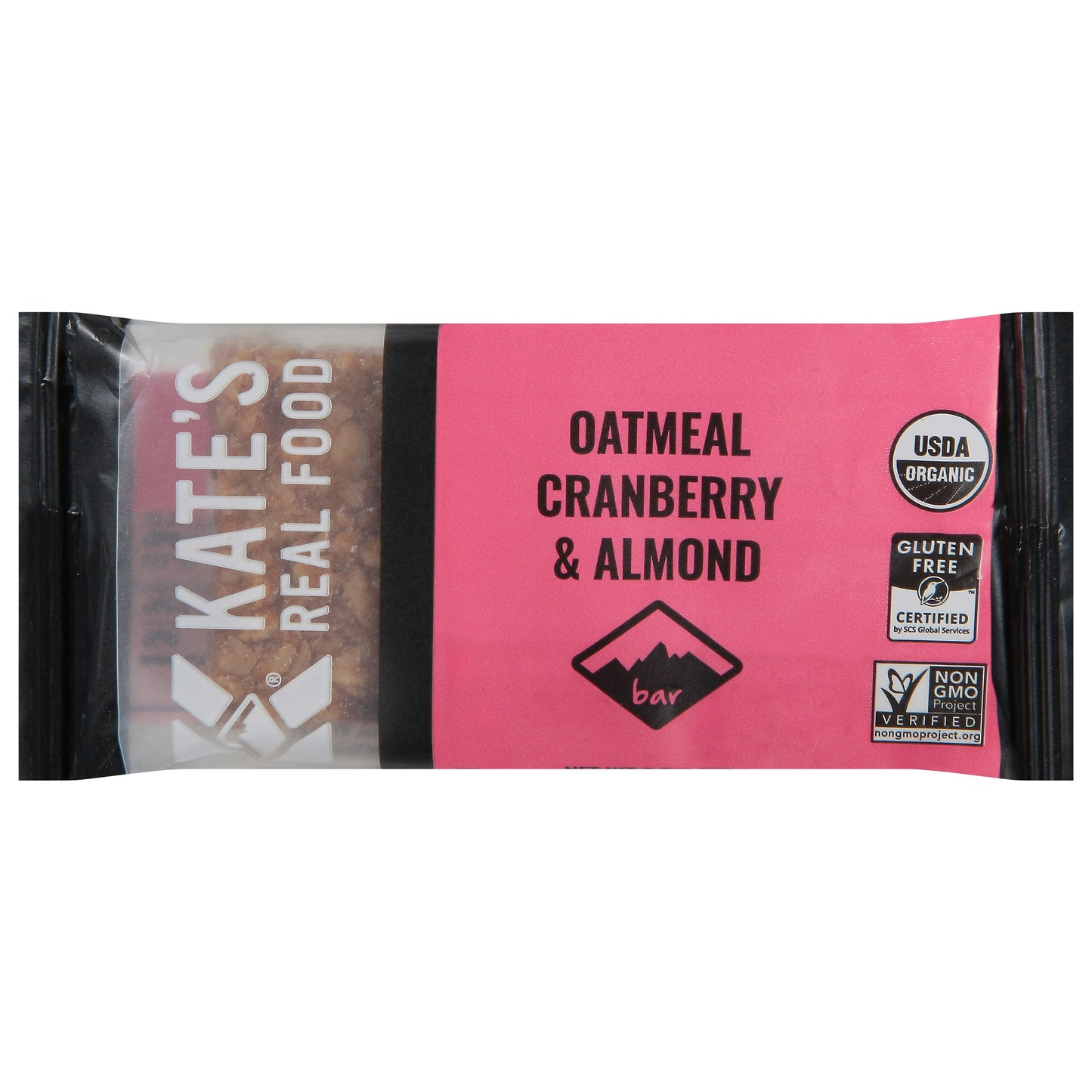 Kates Real Food Bar Oatmeal Cranberry Almond 2.2 Oz (Pack of 12)