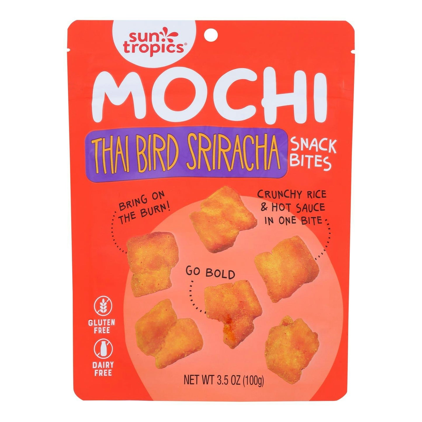Sun Tropics Mochi Rice Bites Sriracha 3.50 oz (Pack of 12)