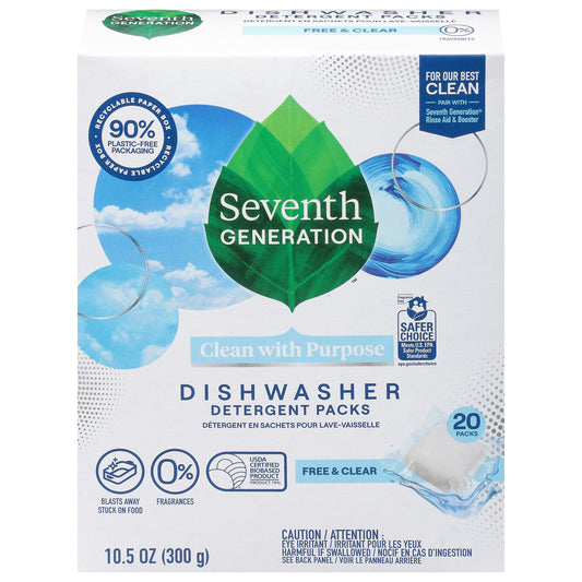 Seventh Generation Autodish Packs Free Clear