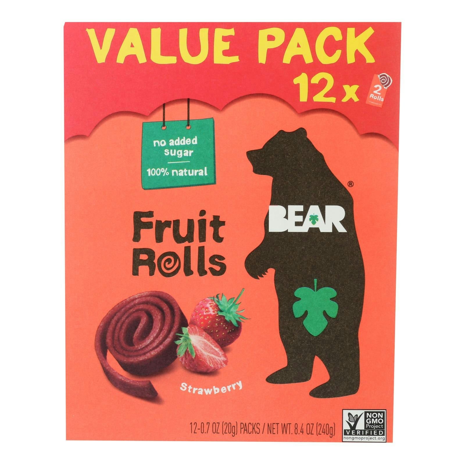 Bear Yoyo Fruit Rolls Strawberry 12 (Pack