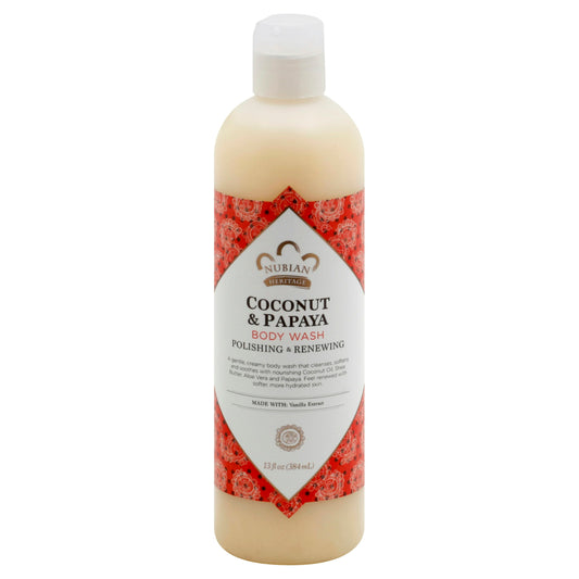 Nubian Heritage Body Wash Coconut Papaya 13 Fl Oz (Pack of 3)