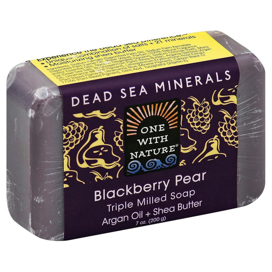 One With Nature Soap Bar Blackberry Pear 7 Oz (Pack of 3)