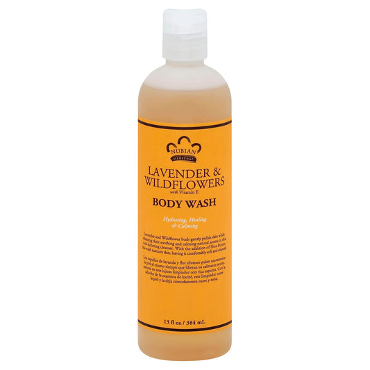 Nubian Heritage Body Wash Lavander Wildflowers 13 Fl Oz (Pack of 3)