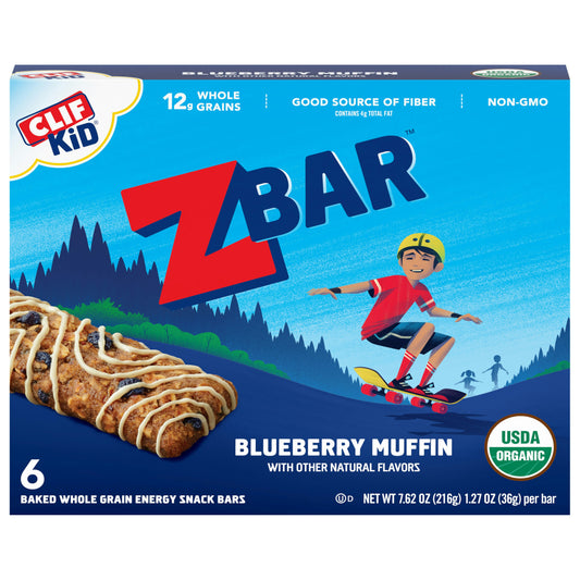 Clif Kid Zbar Bluberry Muffin 6Pack 7.62 oz (Pack of 9)