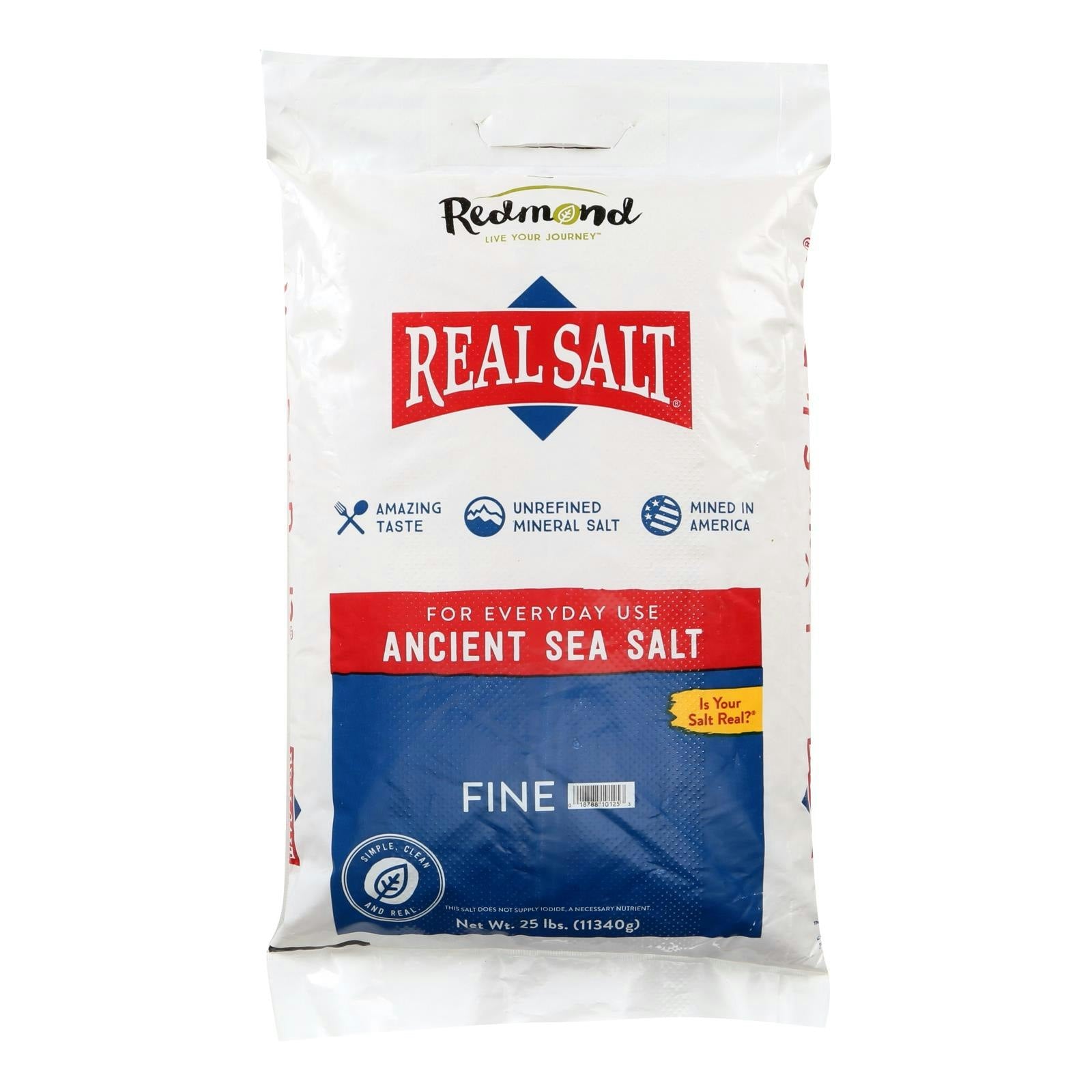 Real Salt Fine Salt - 25 lb bag