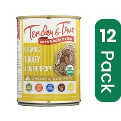 Tender & True Dog Food, Turkey And Liver 12.5 oz (Pack of 12)