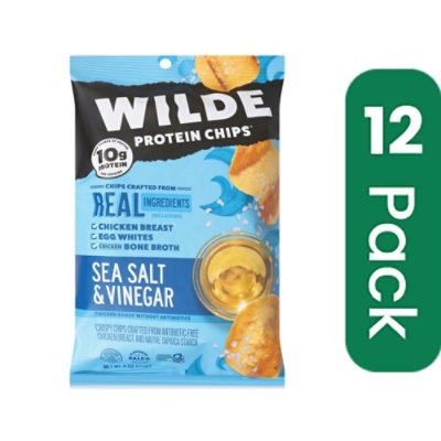 Wilde Snacks Chip Chicken Sea Salt and Vinegar 4 Oz (Pack of 12)