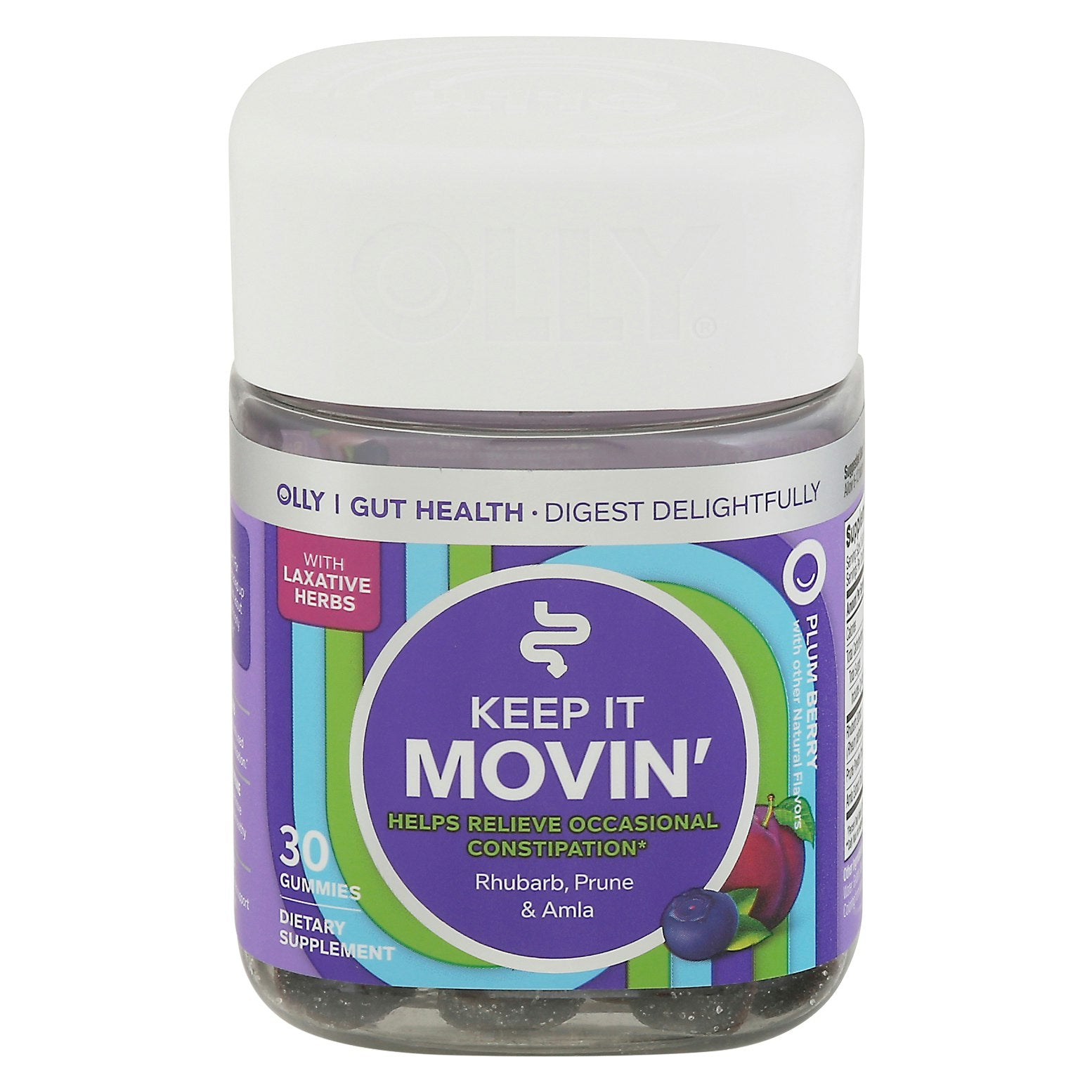 Olly Digest Keep It Moving Gummy 30 Count (Pack of 3)