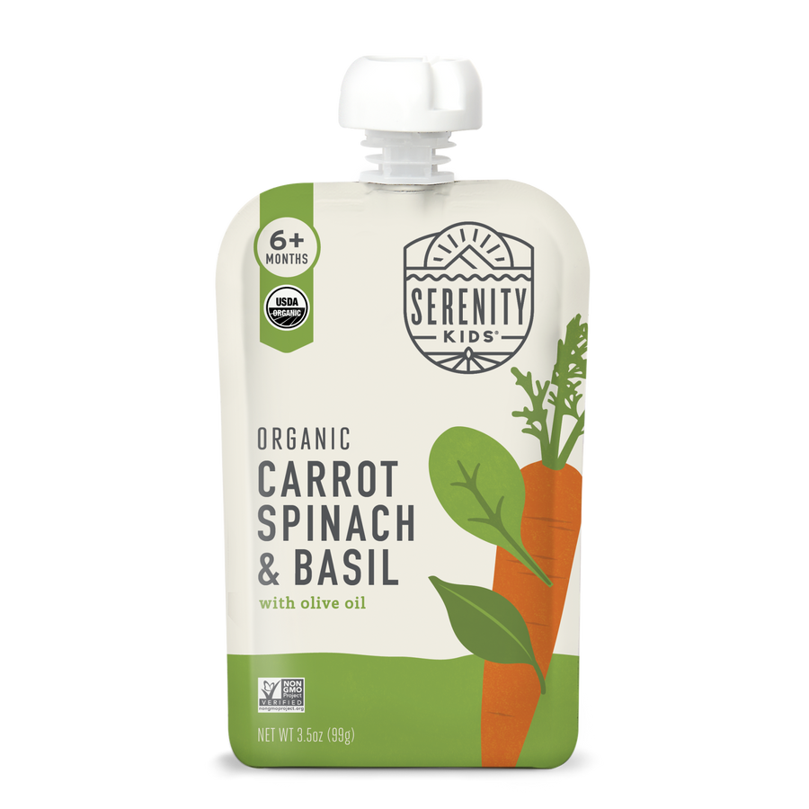 SERENITY KIDS (Pack of 24) Serenity Kids Organic Carrots Puree Pouch 3.5 Oz