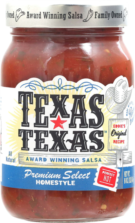 Texas Texas Salsa Homestyle Hot 16 Oz Pack of 6